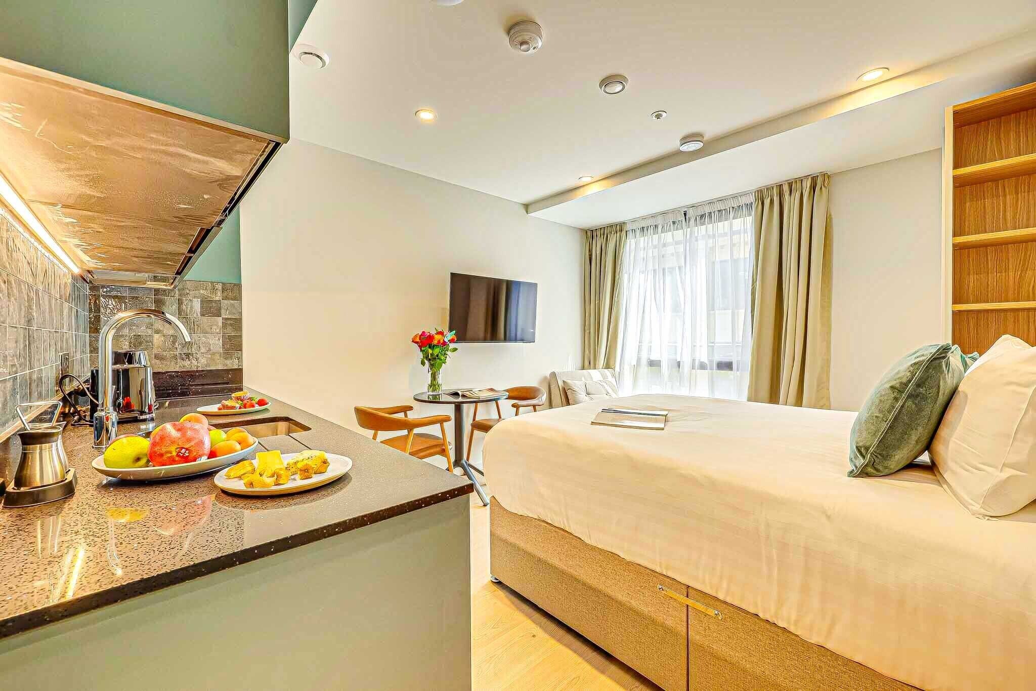 Desk, iron/ironing board, travel crib, free WiFi