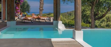 A heated pool