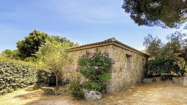 A stone building with a tiled roof, surrounded by greenery and trees. - Fiori d'Alivi - PORTO VECCHIO (PORTO VECCHIO)