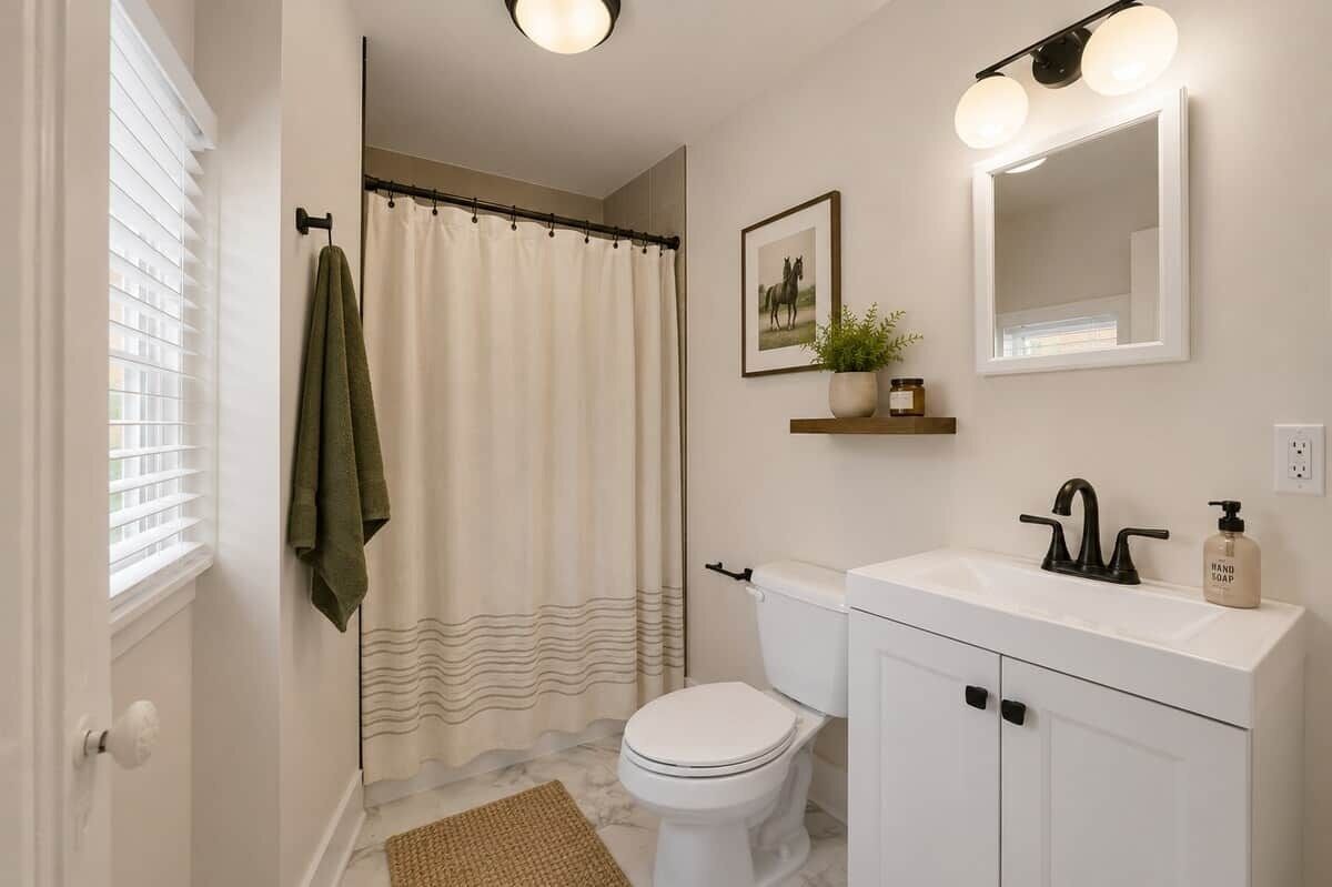 Shower, toilet paper