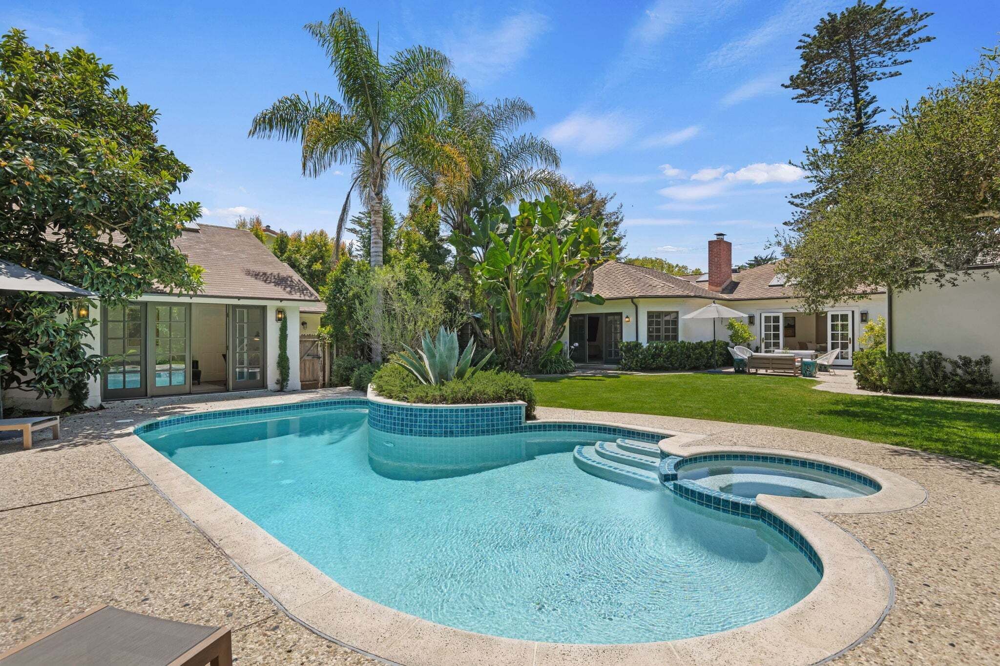 A heated pool