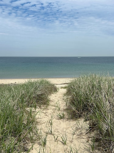 The perfect family- and pet-friendly getaway steps from the sandy beach