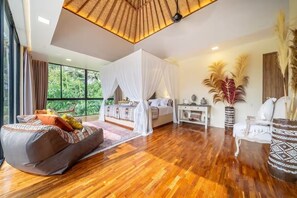 Design Villa, 3 Bedrooms, Private Pool | Egyptian cotton sheets, premium bedding, in-room safe - A Cliff Residence Villa (Ubud)