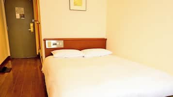 Desk, free WiFi, bed sheets