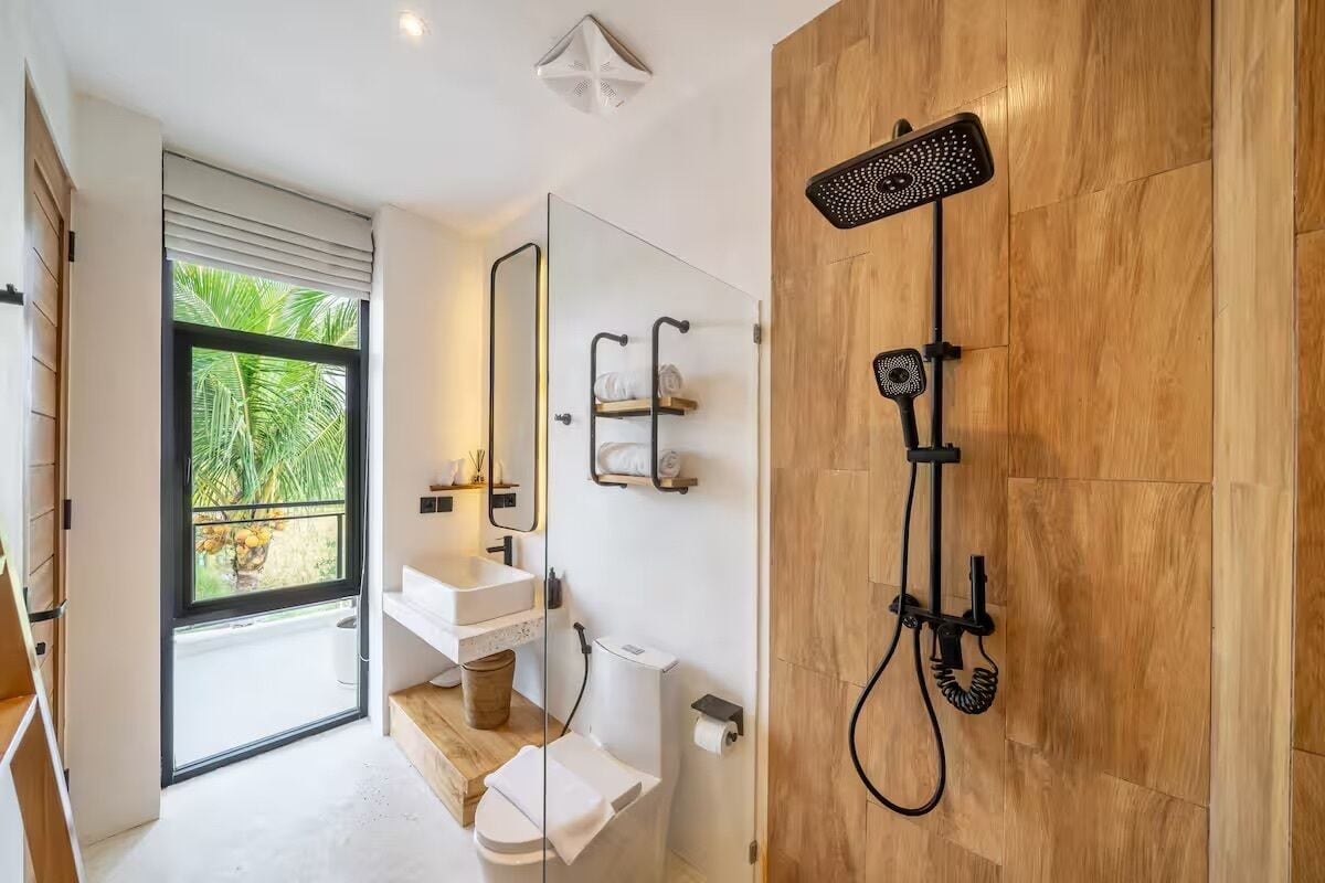 Family Villa, 2 Bedrooms, Private Pool, Garden View | Bathroom | Bathrobes, bidet