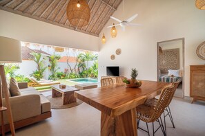 Dining - 1BR Villa Izia Cozy Tropical Retreat with Private Pool Near Seminyak Beach (Badung)