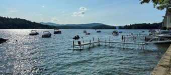 Treehouse Vibe Cottage 75 yards from Newfound Lake. Beach & Dock & Deck Sleeps 8