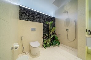 Villa – deluxe, 2 soverom, privat basseng | Bad | Badekåper og bidé