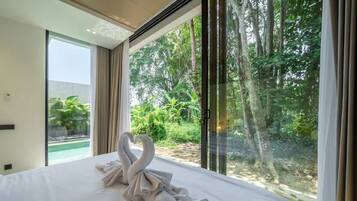 Villa Deluxe, 2 camere da letto, piscina privata | Biancheria in cotone egiziano, biancheria da letto di alta qualità