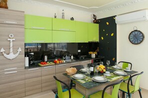 Kitchen and dining area