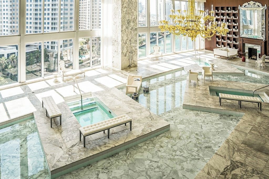 Indoor pool, a heated pool