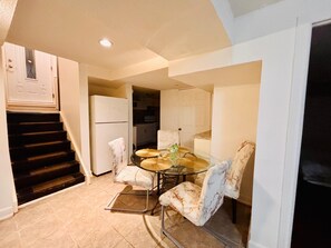 Dining - Welcome! This is a private 1-bedroom lower-level basement suite in our home. (Ajax)