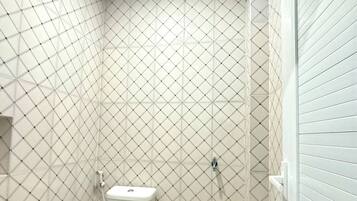 Shower, towels, soap