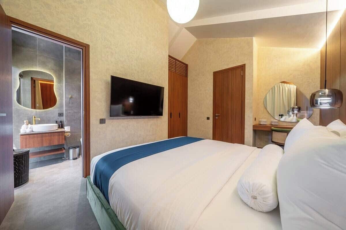 Design Villa, 2 Bedrooms, Private Pool | Cadar kapas Mesir, peralatan tempat tidur premium 