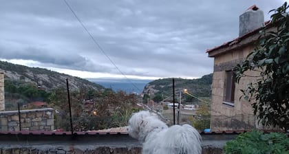 Detached, stone house with garden, 1+1 layout, magnificent view in Assos-Arıklı.