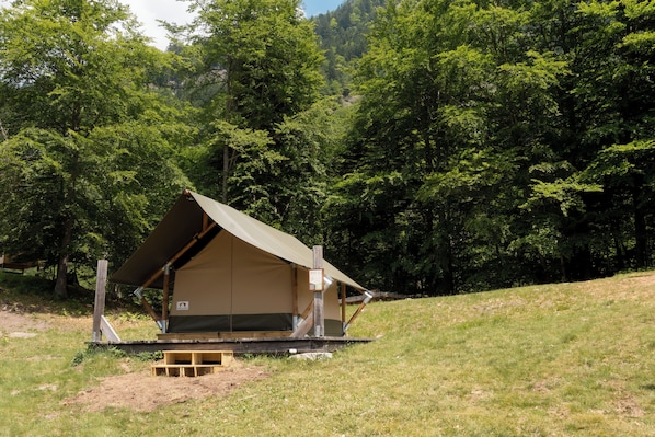 Tente, vue montagne | Extérieur