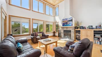 TV, fireplace, offices