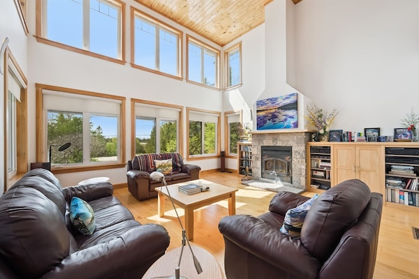 TV, fireplace, offices