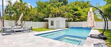 A heated pool