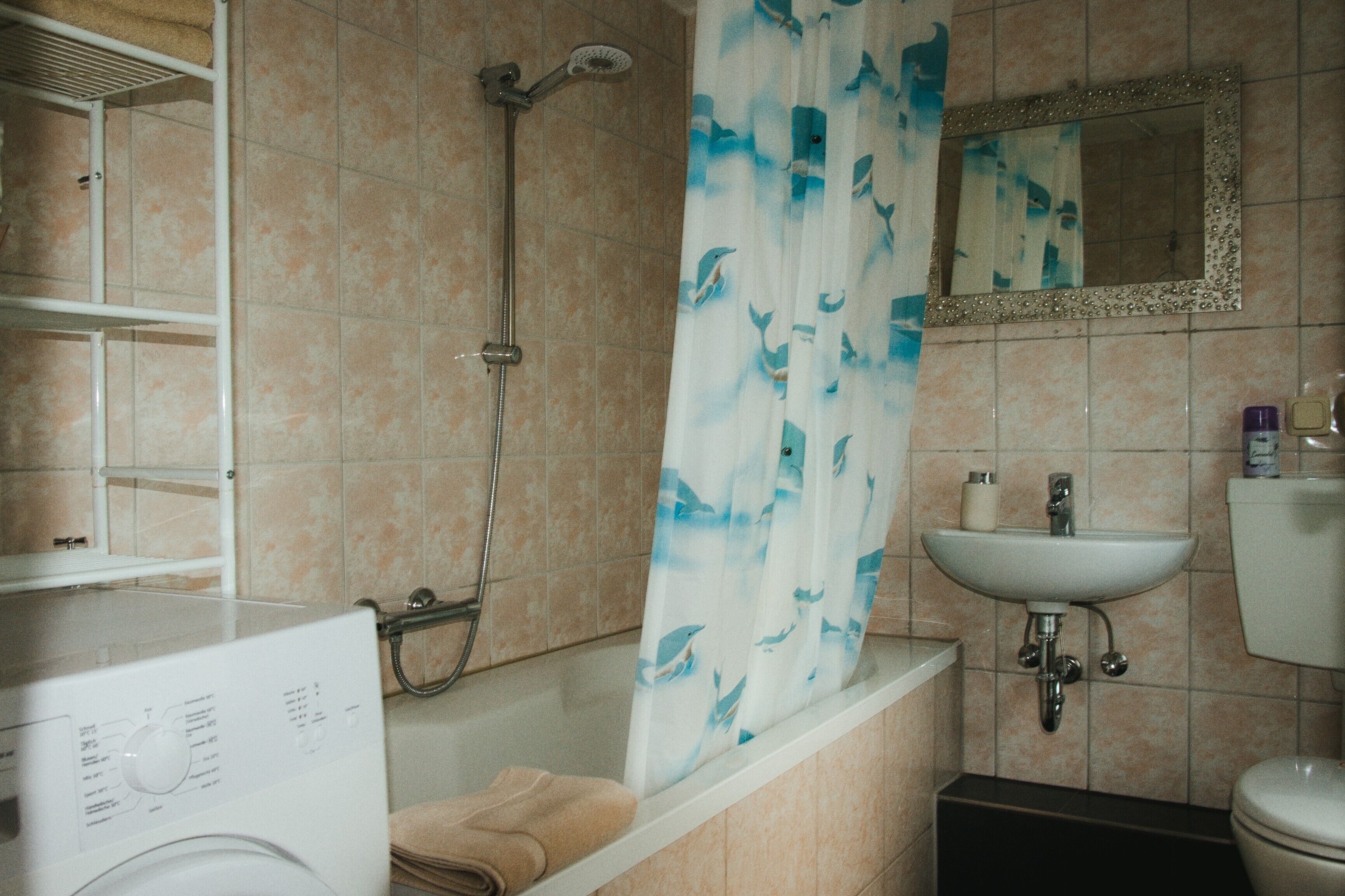 Douche, serviettes fournies