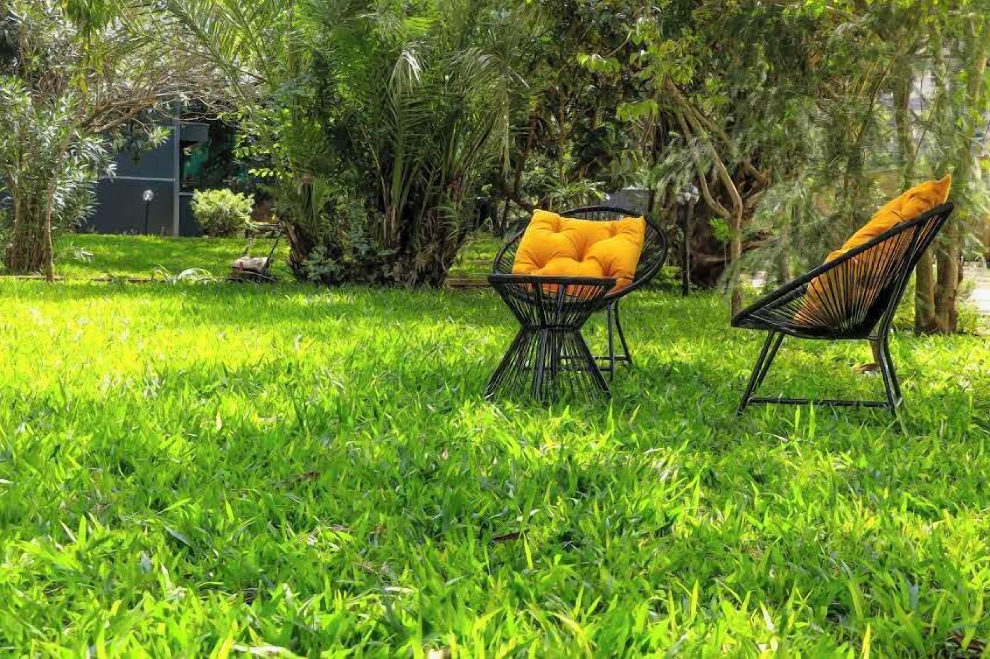 Outdoor banquet area
