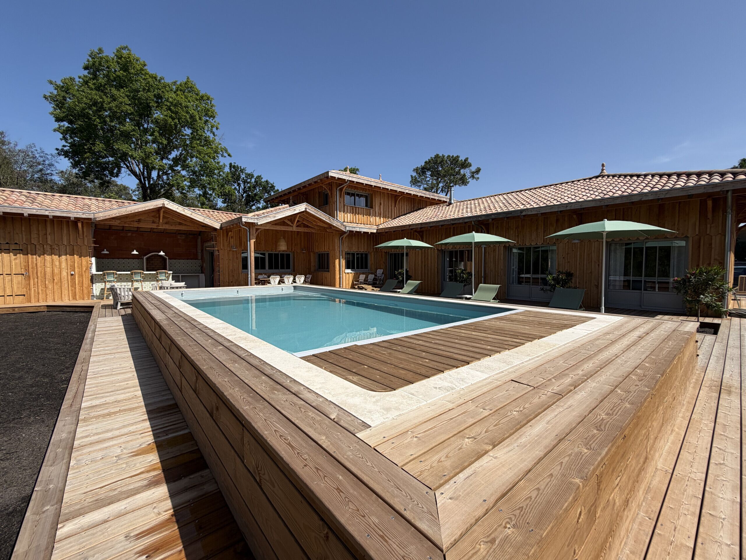 A heated pool