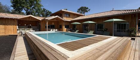 A heated pool