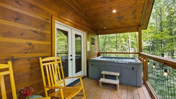 Cabin, 1 Bedroom | Outdoor spa tub