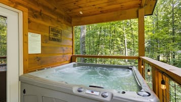 Cabin, 1 Bedroom | Outdoor spa tub