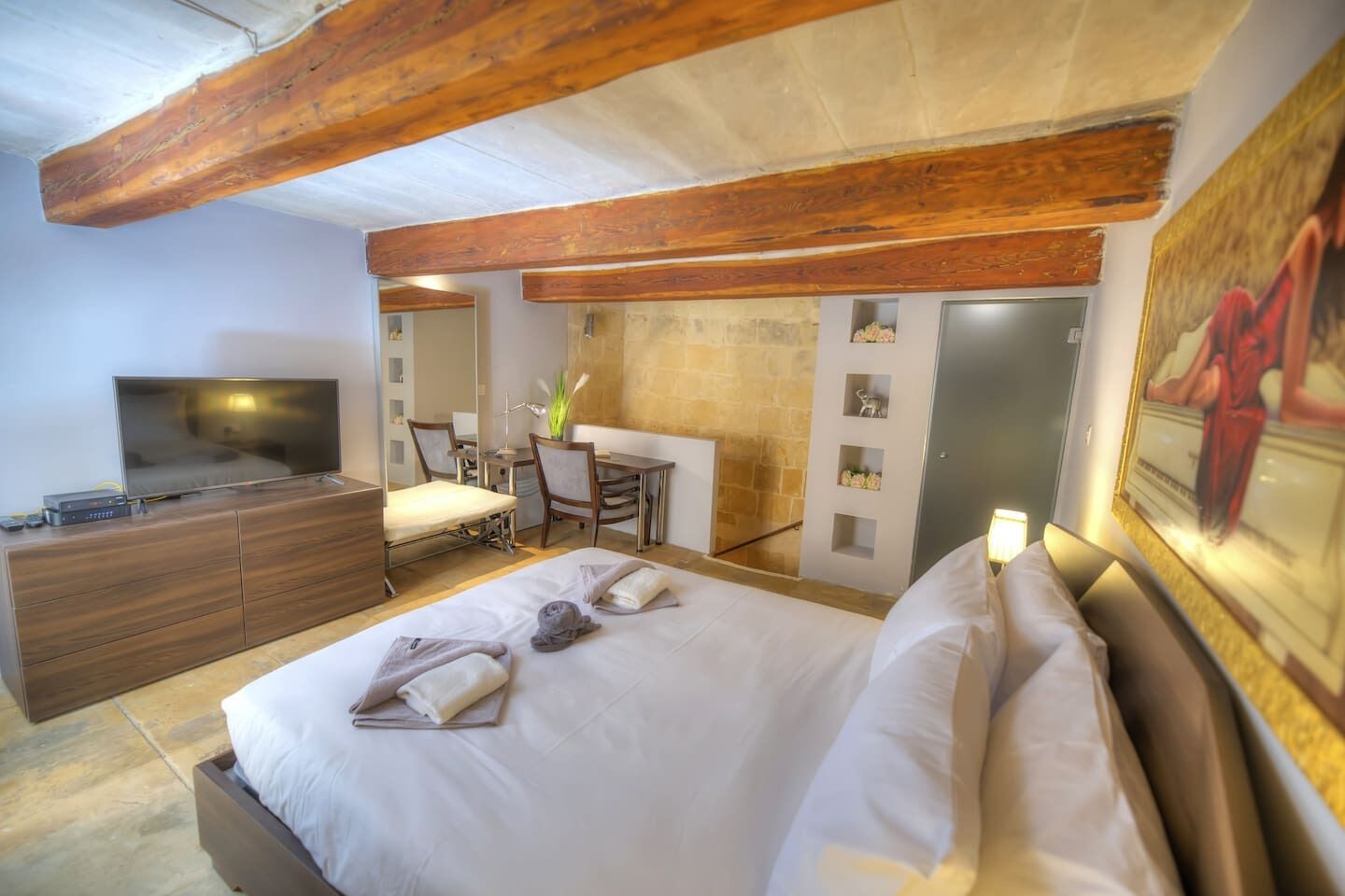 Desk, iron/ironing board, travel crib, WiFi