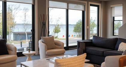 Obsidian Shores Waterfront House on Crystal Lake with Private Beach Access