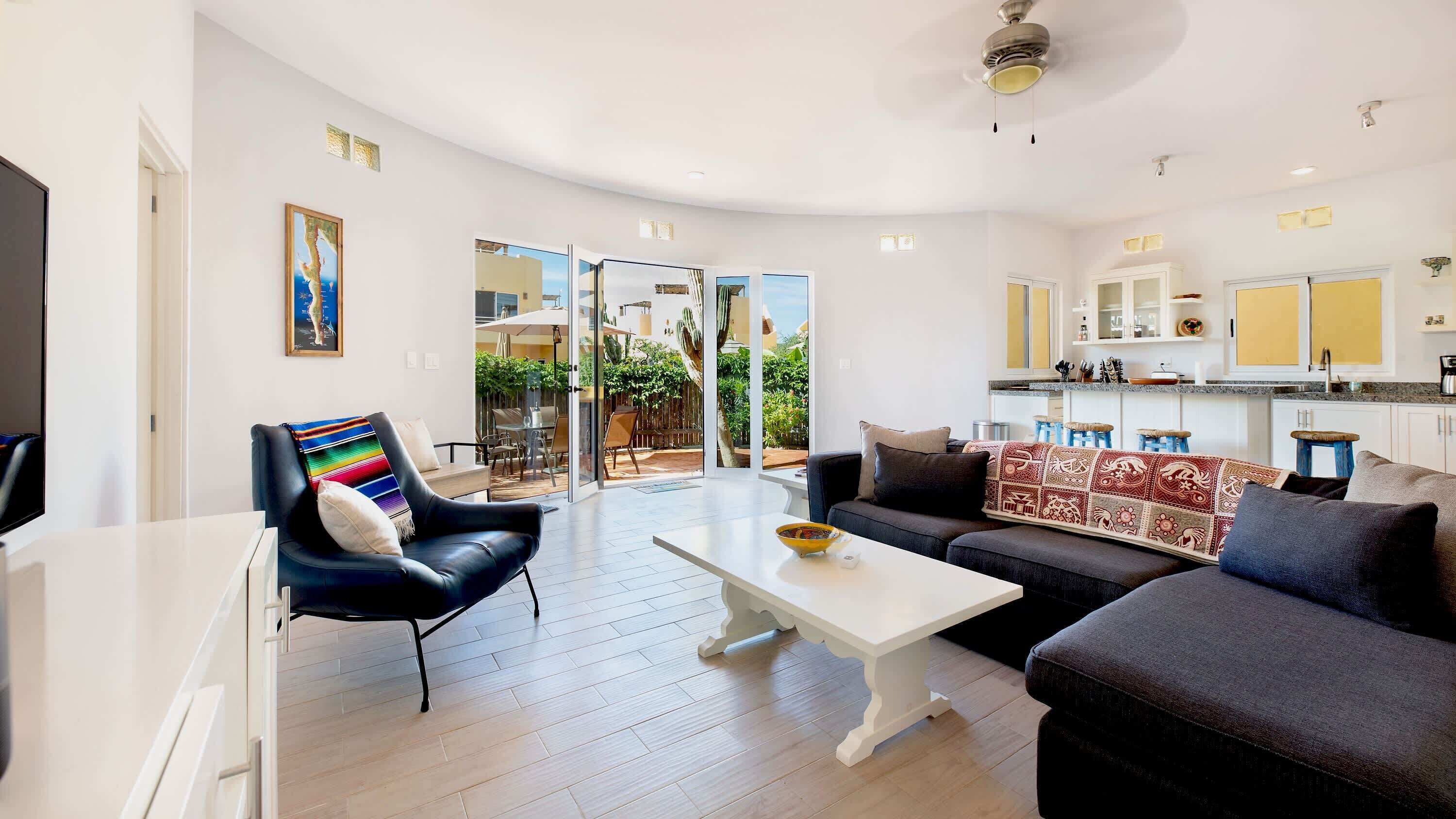 Bright, open living space with comfortable seating.