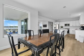 A modern kitchen with white cabinets, a microwave, and a stove.