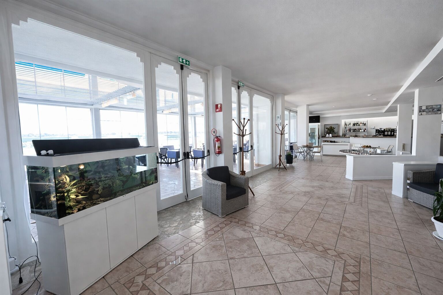 Siddeområde i lobbyen