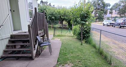Spacious bedroom with attached private bathroom. Off-street parking. Dog yard.
