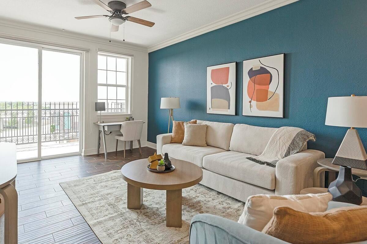 Apartment (1 Bedroom) | Living area | 50-inch TV with digital channels