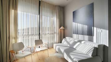 Appartement Luxe, balcon, vue mer | Coin séjour