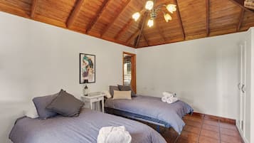 3 slaapkamers, een strijkplank/strijkijzer, wifi, beddengoed