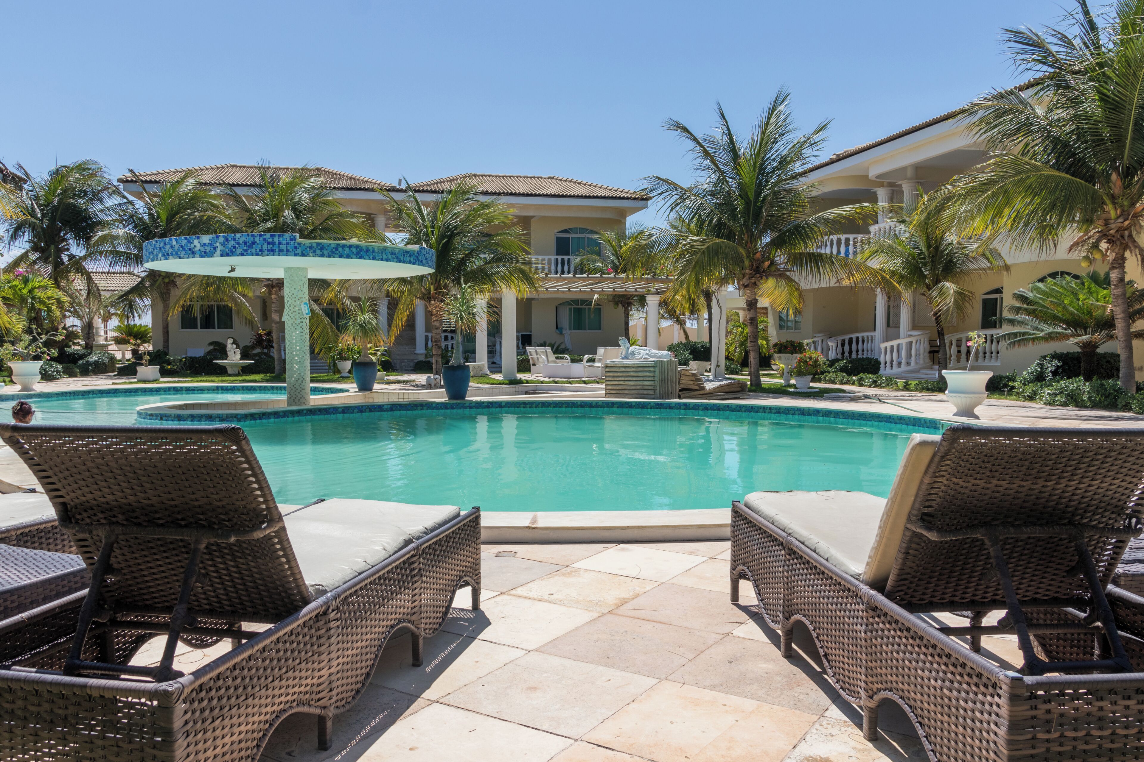 2 outdoor pools, open 8:00 AM to 10:00 PM, sun loungers