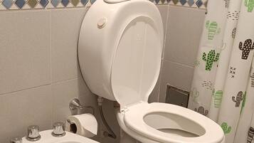 Habitación doble | Baño | Regadera, secadora de cabello, toallas, jabón