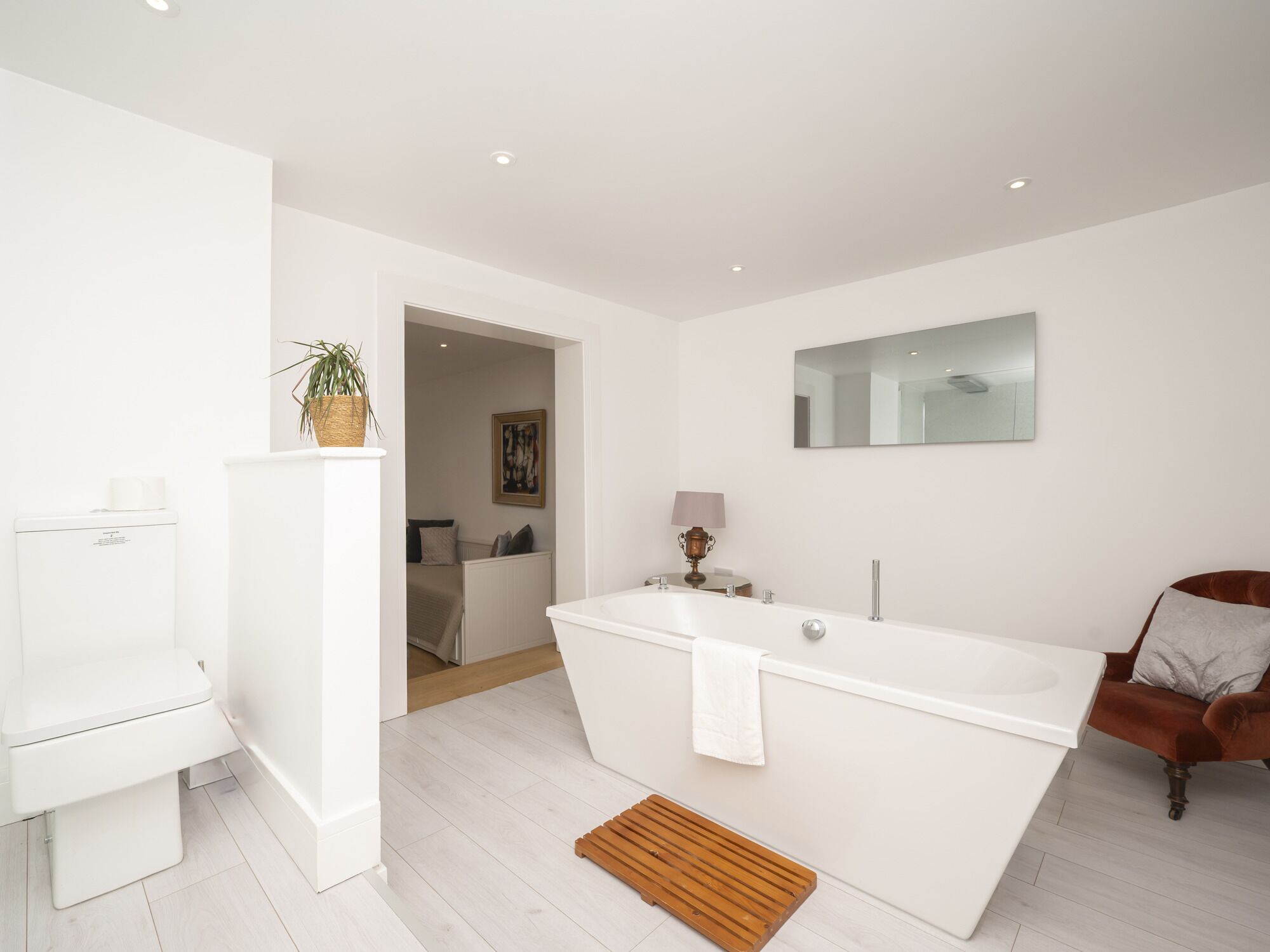 Douche, serviettes fournies