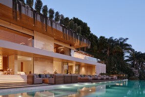 Indoor pool, outdoor pool - Bel-Air Architectural Estate (Los Angeles)