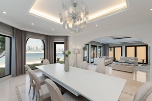 Dining - Exclusive 5BR Palm Villa w/ Private Pool and Beach (Dubai)