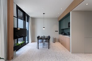 Dining - Sleek Business Bay Studio, Burj View Balcony (Dubai)