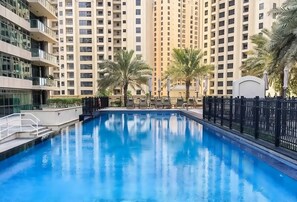 Pool - Marina Quays West - 1402  - DM (Dubai)