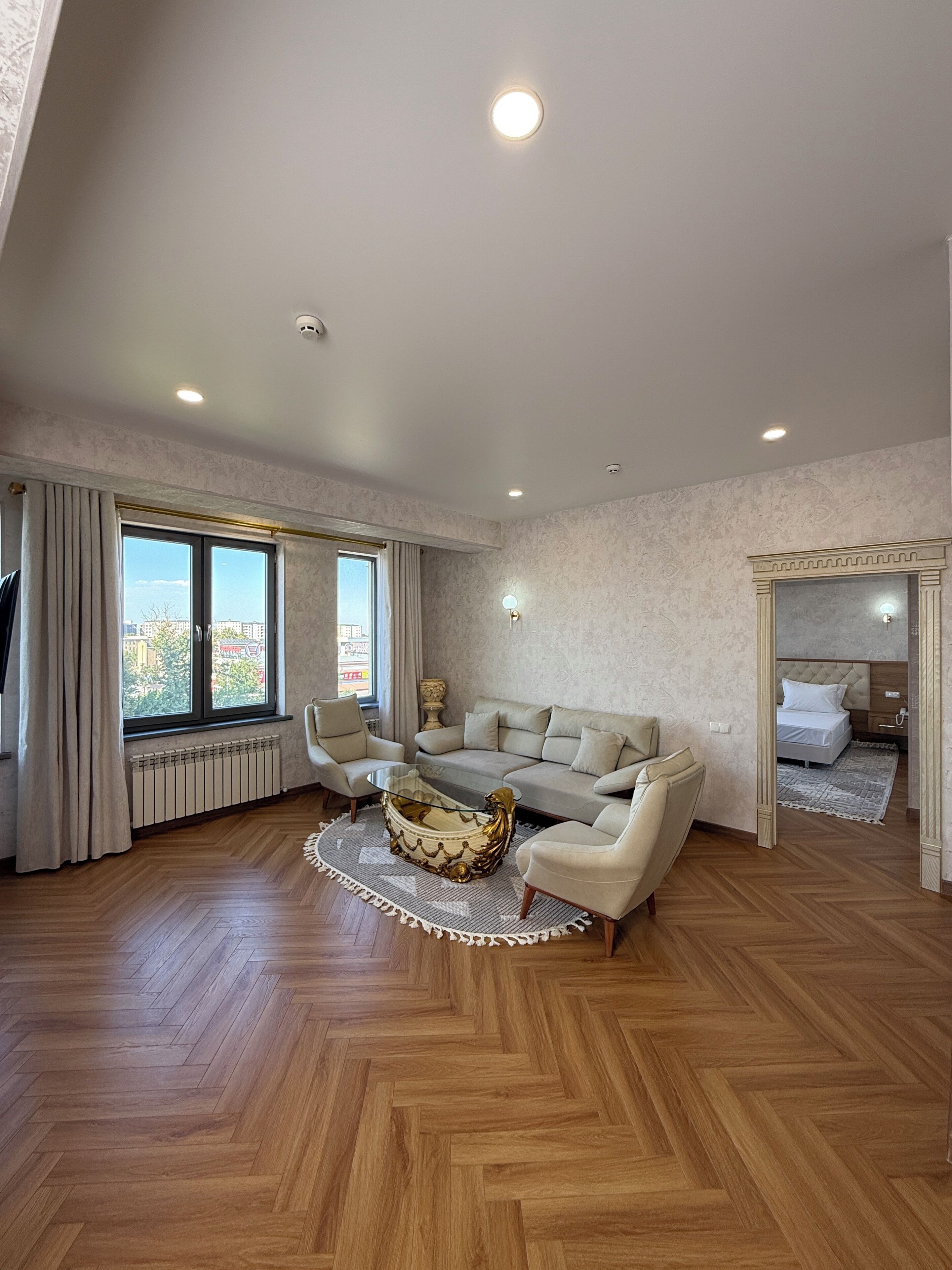 Quarto casal premium, vista para a cidade | Ferros/tábuas de passar roupa, Wi-Fi de cortesia, roupa de cama