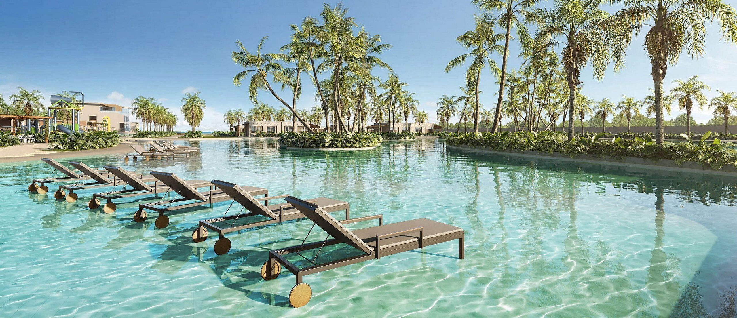 5 piscines couvertes, 3 piscines extérieures