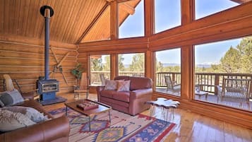 TV, fireplace, offices