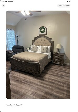 3 bedrooms, desk, iron/ironing board, WiFi