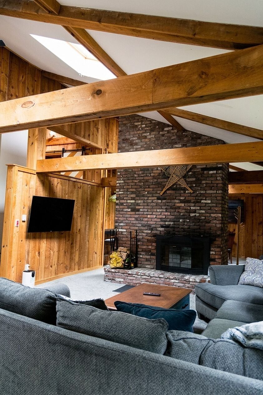Smart TV, fireplace, video games, foosball